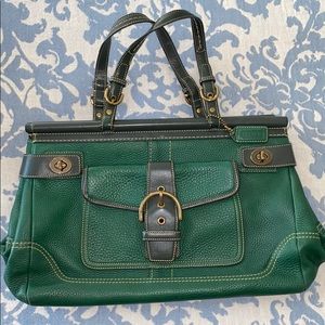 COACH Green Leather Handbag